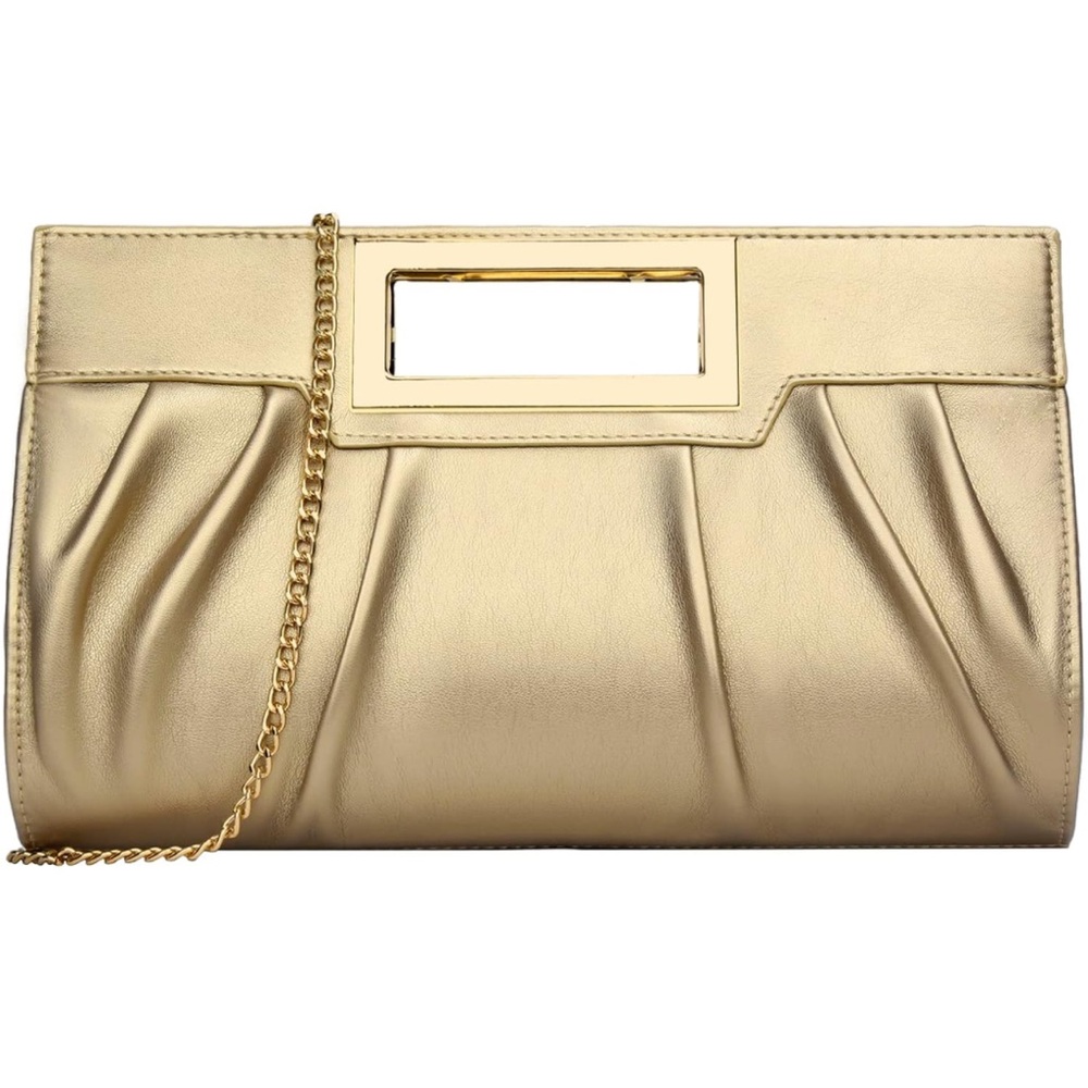 KKXIU Women Clutch Purse Elegant Pleated Evening
